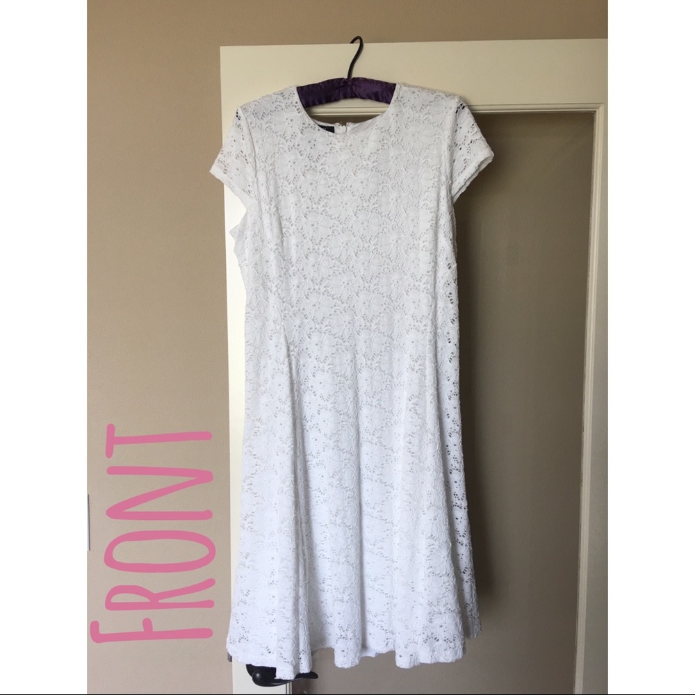 Alfani White Lace Fit and Flare Dress